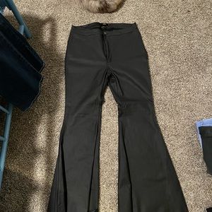 Faux Leather Bell Bottoms! Very stretchy and never worn! Fits size 18-20!